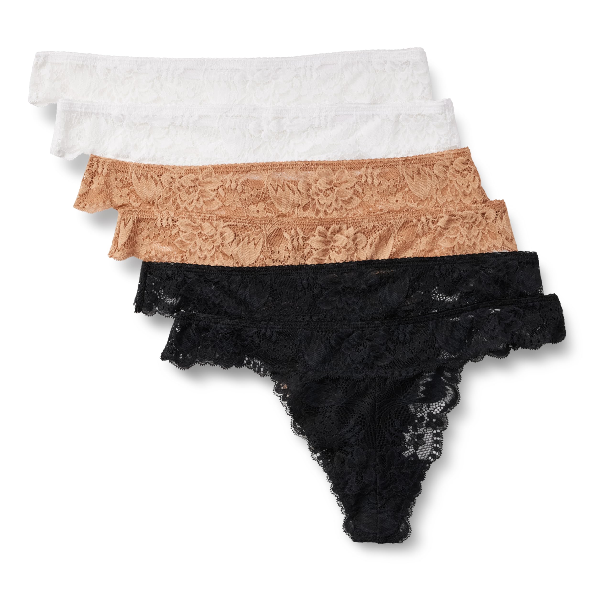Amazon Essentials Womens Stretch Galloon Lace Thong