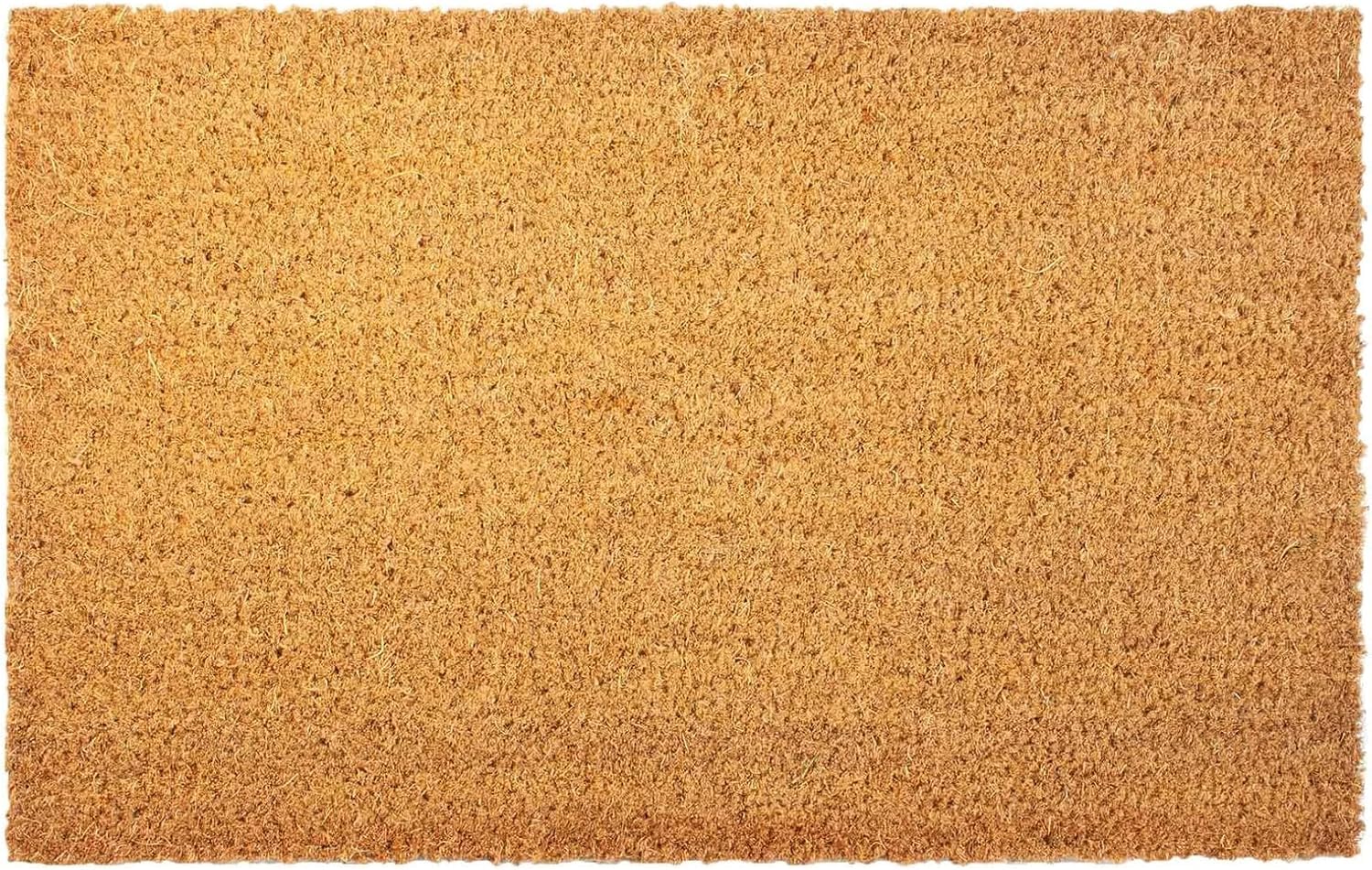 KARAT Paillasson en Coco - Paillasson d'entrée en Coco - Retour en Caoutchouc antidérapant (24 mm | 80 x 100 cm, Nature)