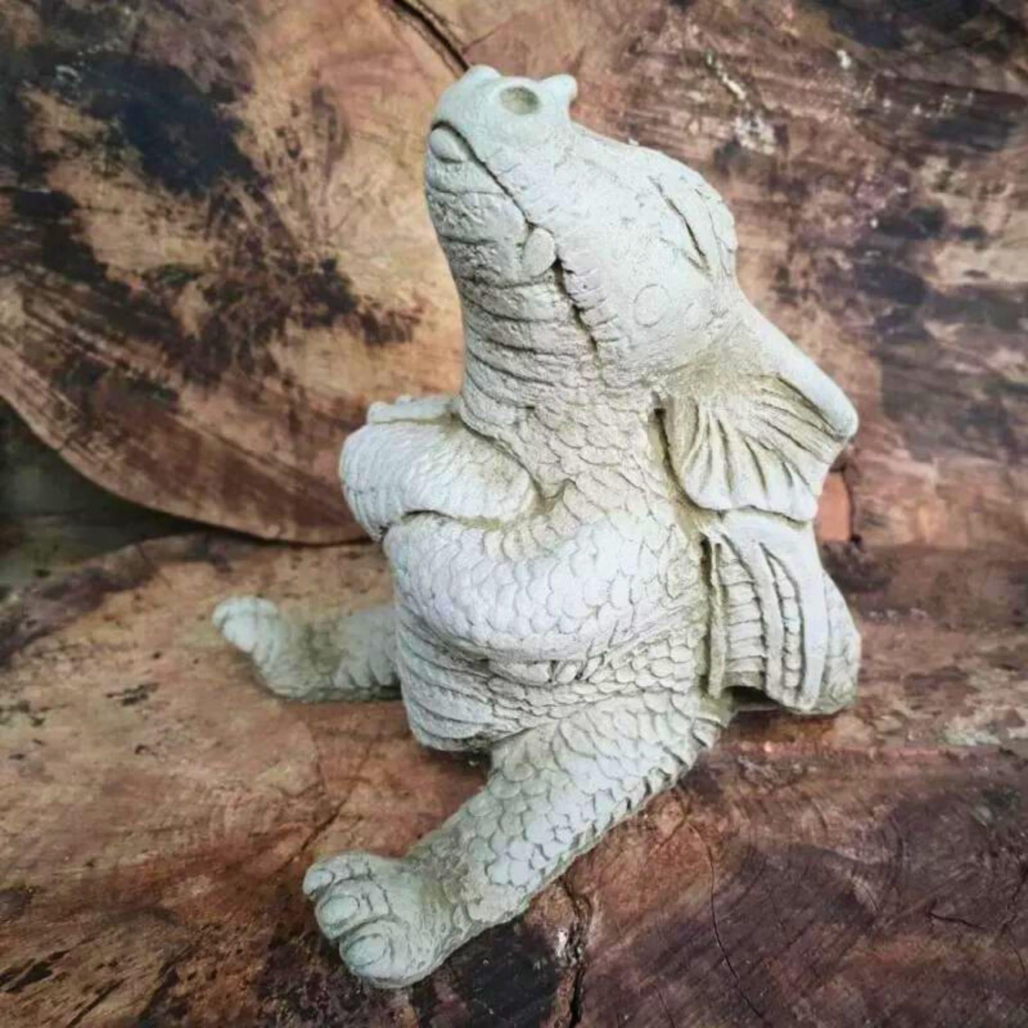 Burgess Naughty Dragon Stone Statue Mythical Chinese Outdoor Garden Ornament Decoration Celtic Handmade British Sculpture from B&Q