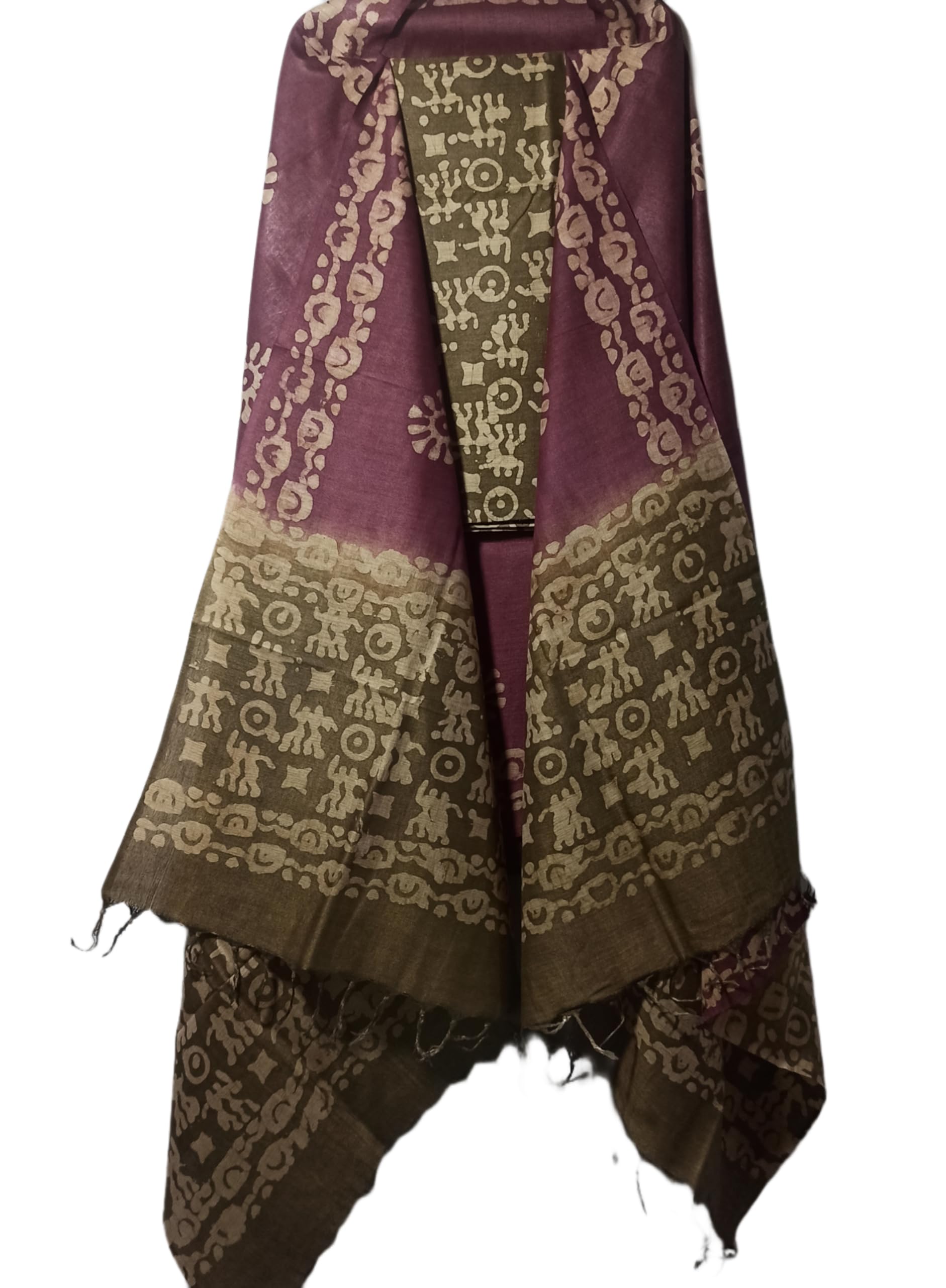 Women's Cotton Silk Batik Print Unstitched Salwar Suit Dress Material With Duputta | Dress Material For Women