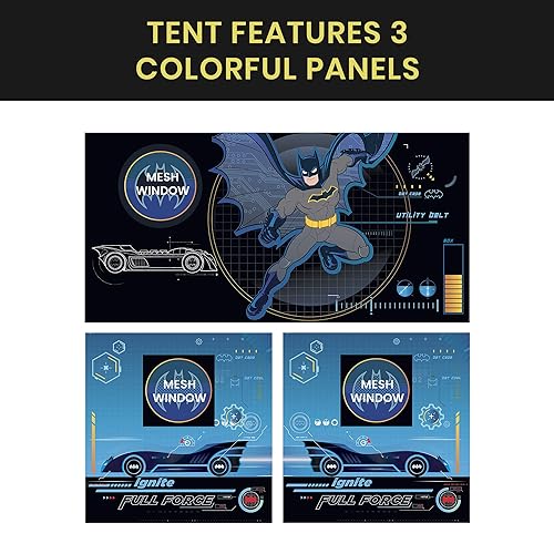 Miniatura 2 de Tienda de campaña para cama loft Batman - Juego de cortinas para cama loft baja Twin (cama vendida por separado) de Delta Children