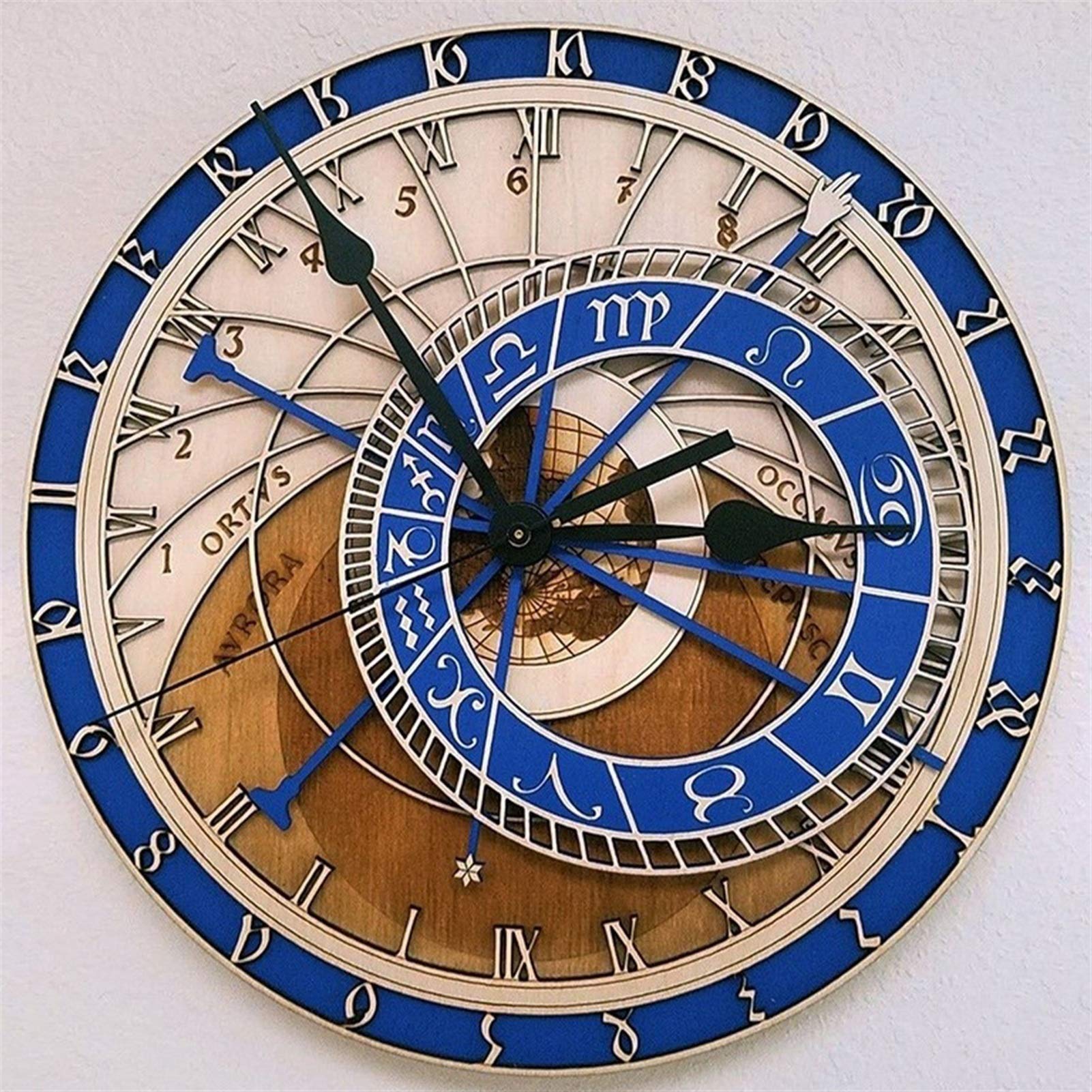 Amazon.co.jp: 壁掛け時計天文時計クリエイティブリビングルームの壁