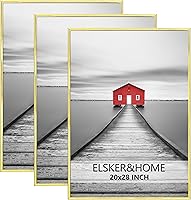 Vista 13 de ELSKER&HOME Juego de 3 Marcos para Póster 18x24, Marco de Fotos Blanco para Montaje en Pared Horizontal o Vertical, Resistente y a Prueba de Arañazos