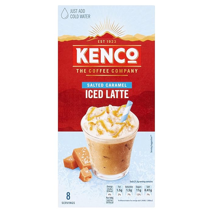 Buy Kenco Iced Latte Salted Caramel Instant Coffee Sachets 5 Boxes of 8