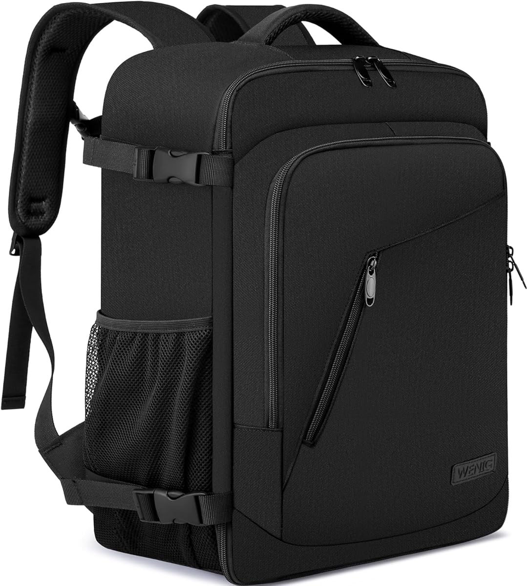 für Easyjet Handgepäck 45x36x20 Groß Reiserucksack für Flugzeug Handgepäck Tasche Laptop Rucksack 15.6 Zoll mit USB Ladeanschluss Reisetasche für Herren Damen Schulrucksack Jungen Teenager,Schwarz