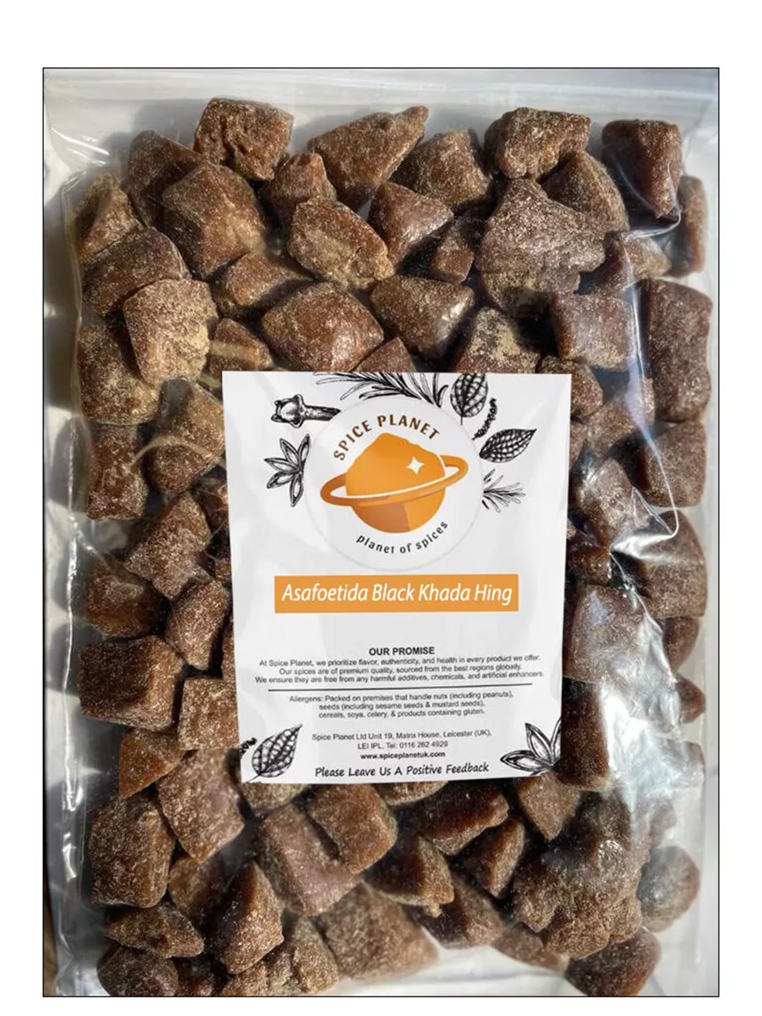 Asafoetida Hing Whole Hing Pure Gum Resin Raw Whole Black Khada Hing Free UK P&P (200g)