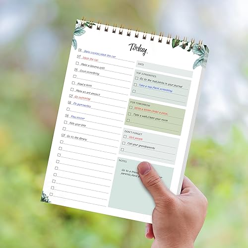 Miniatura 6 de Bloc de notas de tareas pendientes planificador diario de doble cara con 104 páginas para planificación, organizador personal sin fecha de 9.8 x 6.5