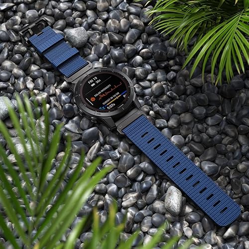 Vista 33 de Compatible con Garmin Fenix 7X/Fenix 6X/Fenix 5X/Fenix 8 2.008 in/5X Plus/6X Pro/7X Pro, correa de nailon Quickfit 26 para Tactix 7/Descent