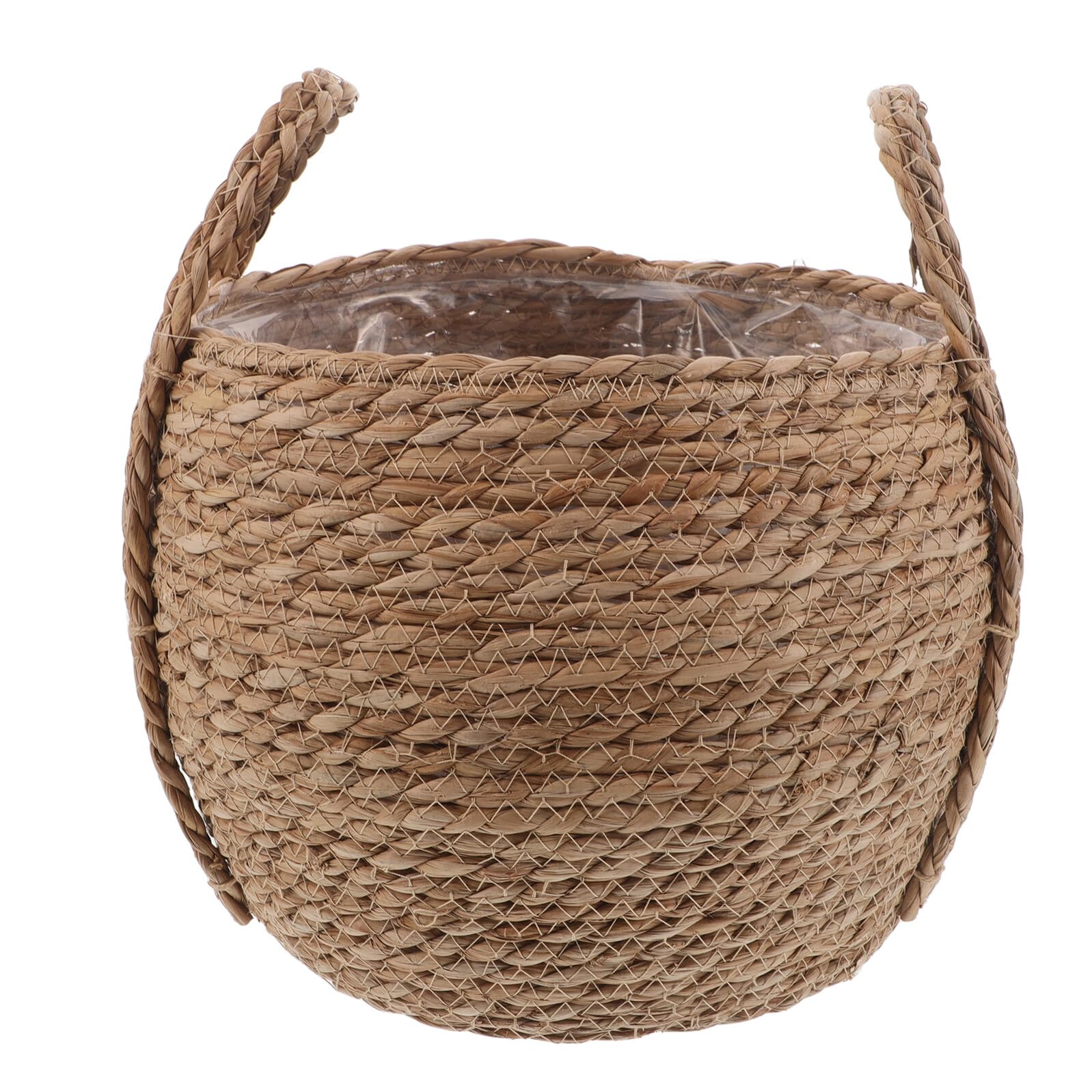 Panier à plantes rustique en rotin pour décoration maison et bureau