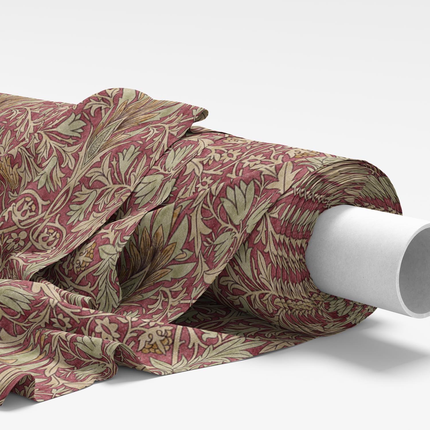 Glamour Secrets Snakeshead Wine William Morris Upholstery Fabric - 100% Cotton Canvas - Curtain Cushion Material (Snakeshead Wine)