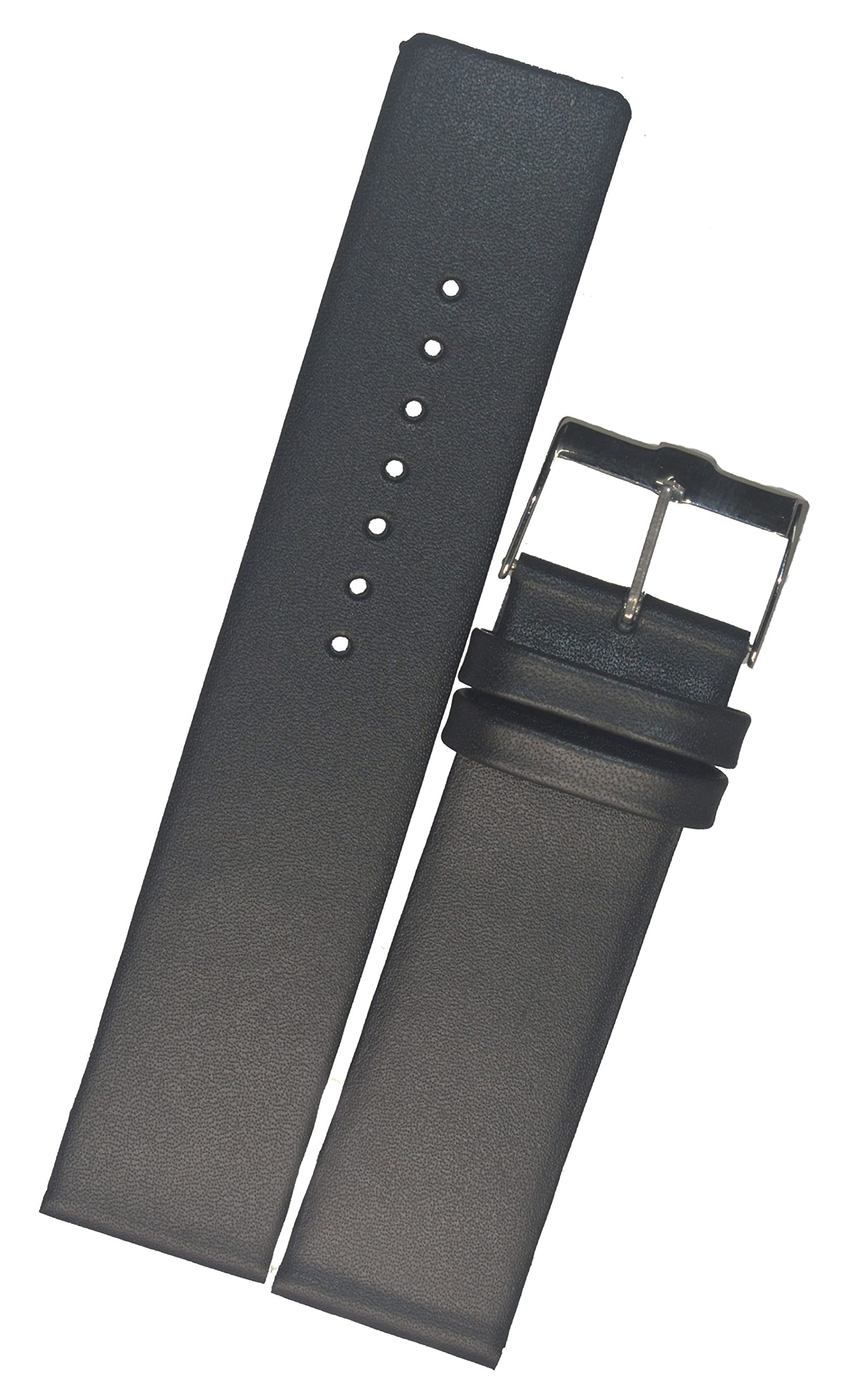 SURU® 22mm Slim Plain Square Tip with Rounded Angles Leather Watch Strap/Watch Band for Men Women (Colour - Black/Width Size -22mm) T94 (B093QFJ7LR) Amazon Price History, Amazon Price Tracker