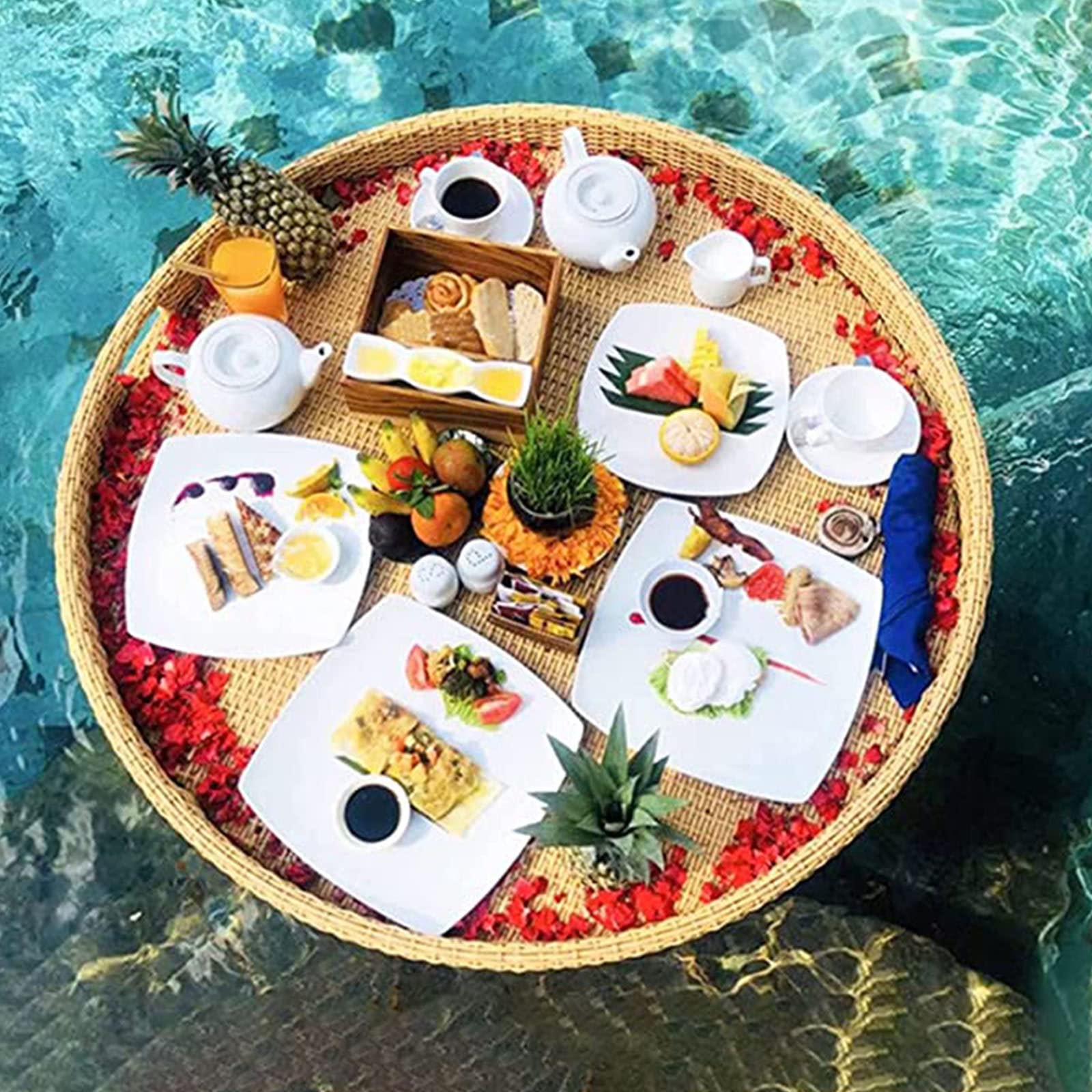 Swimming pool floating bar, Swimming Pool Floats, Floating Tray(Apricot)