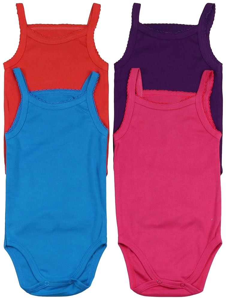 Amazon.com: ToBeInStyle Baby Girls' 4 Pack Overall One-Piece