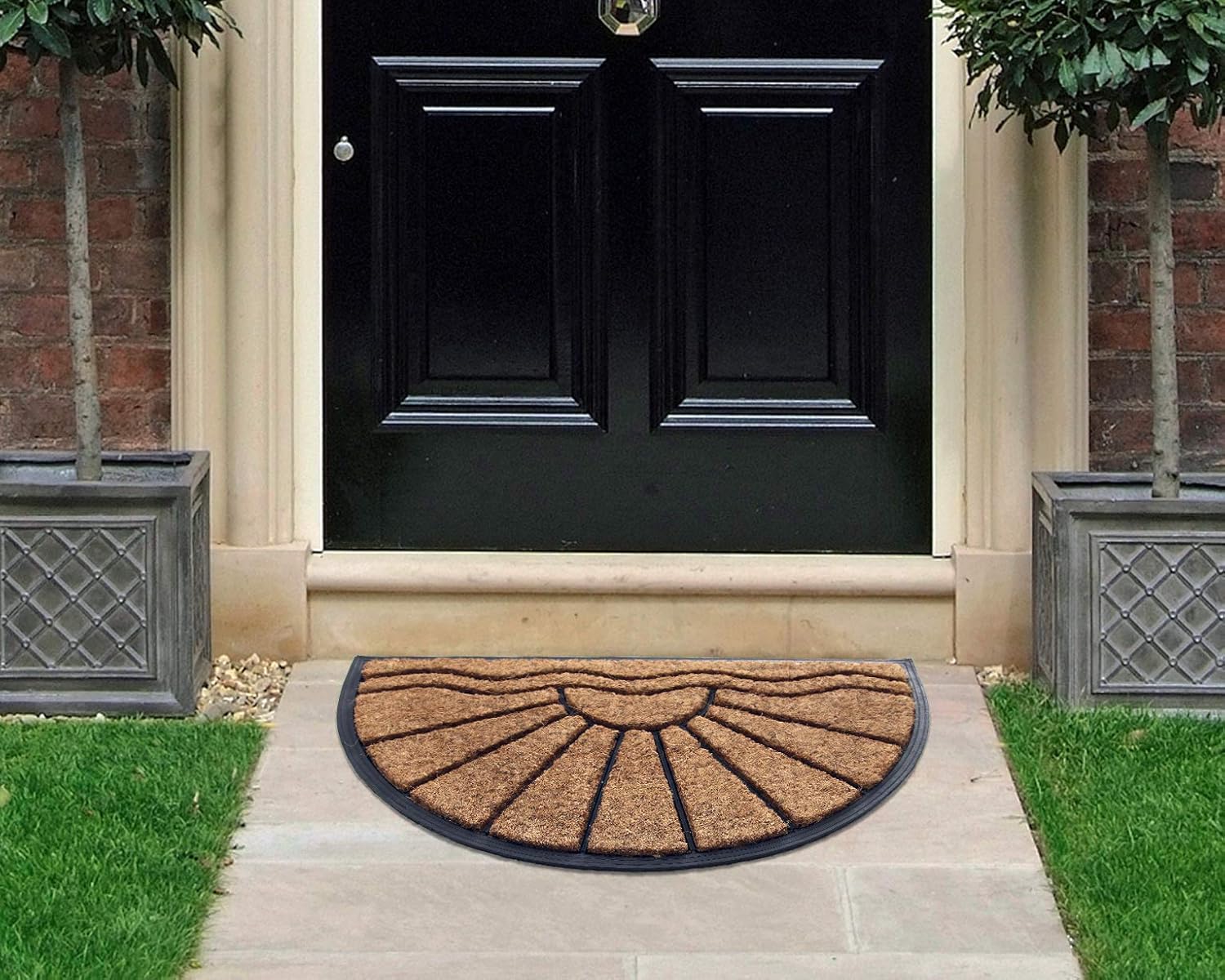 Coco&Coir Door Mat | Natural Coir | Non-Slip | Thick Coir | Premium Quality | Rubber Backed | Eco-Friendly | Indoor | Outdoor | Heavy Duty | Entrance Door Mat | 45 x 75 cm (The Sunrise) Coco&Coir Door Mat | Natural Coir | Non-Slip | Thick Coir | Premium Quality | Rubber Backed | Eco-Friendly | Indoor | Outdoor | Heavy Duty | Entrance Door Mat | 45 x 75 cm (The Sunrise)