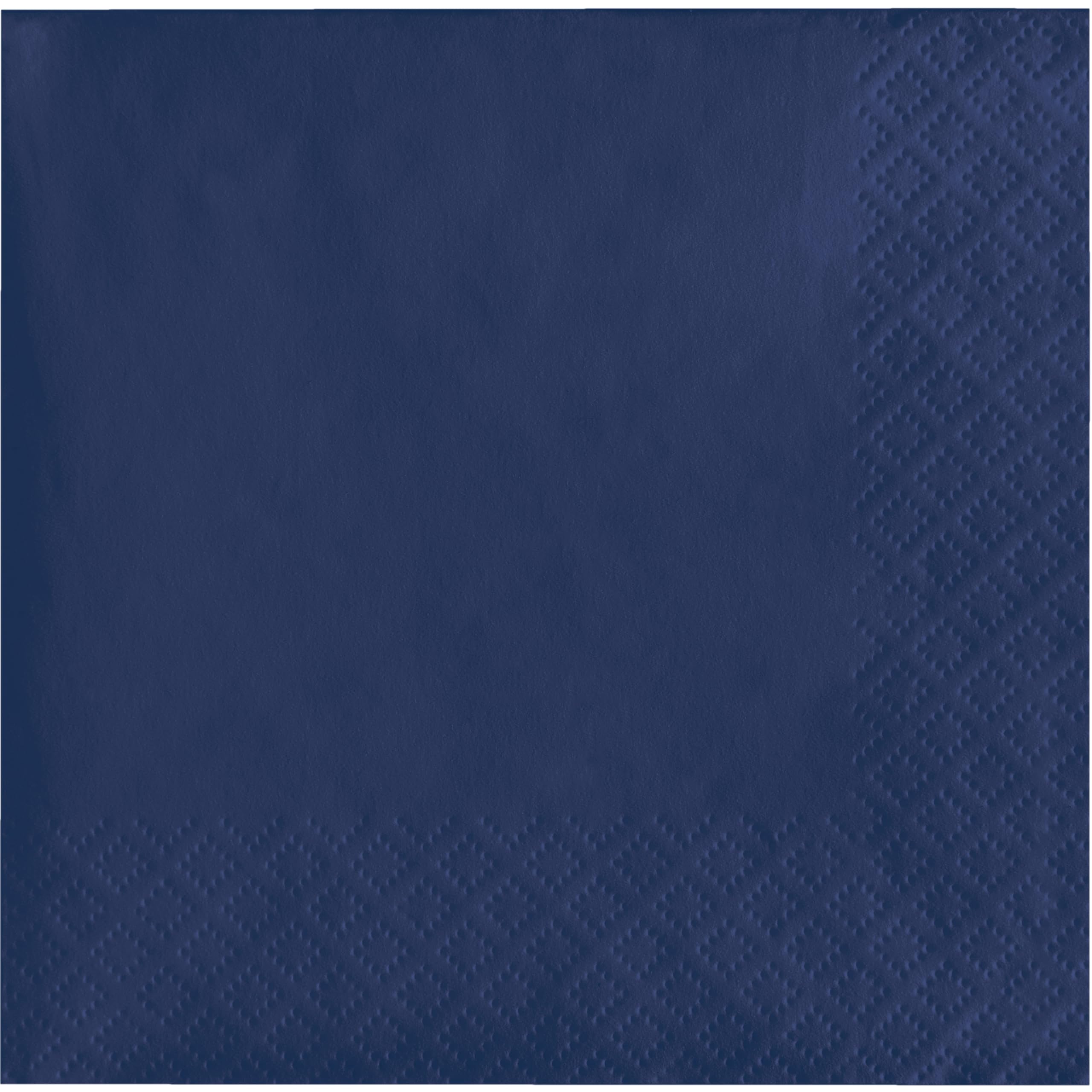 Creative Converting Touch of Color 200 Count 2-Ply Paper Beverage Napkins, Navy Blue , 5" x 5" - 251137