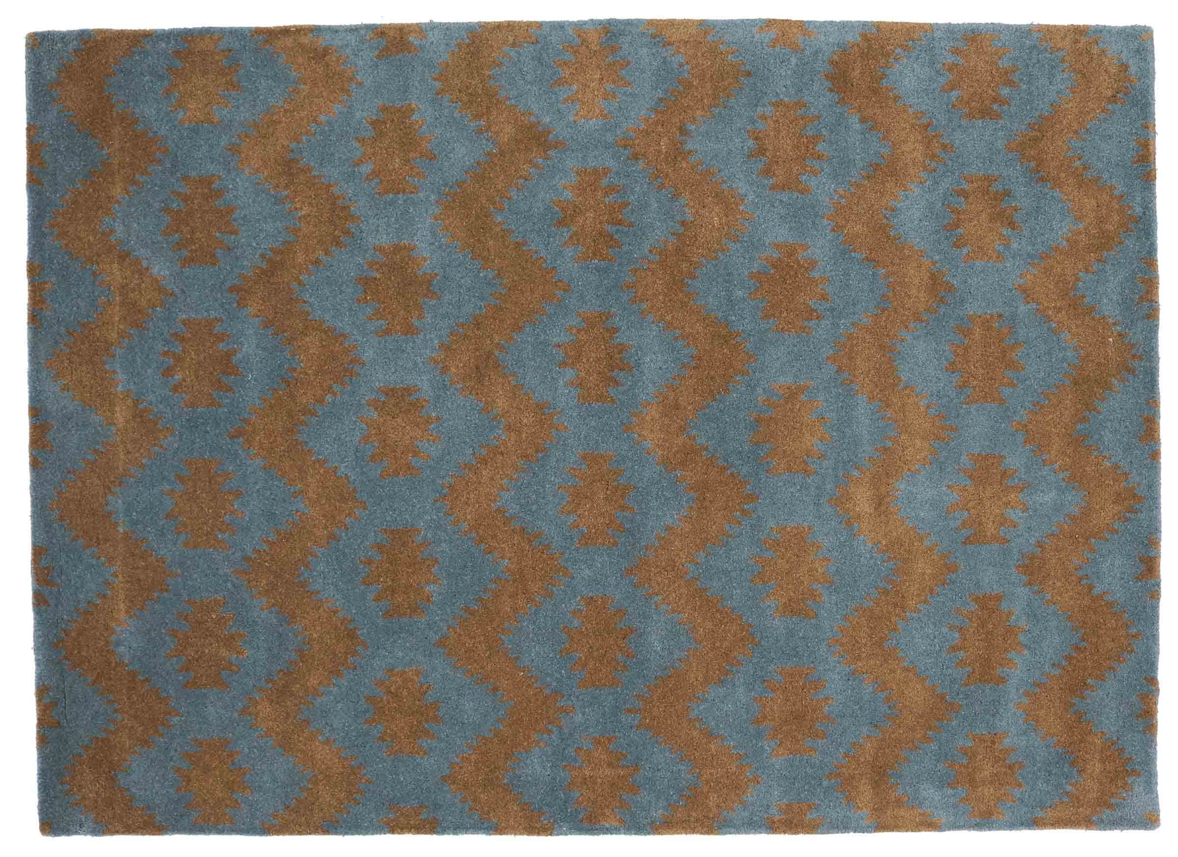 Tapis en laine fait main 160x230 cm marron chic pour votre salon
