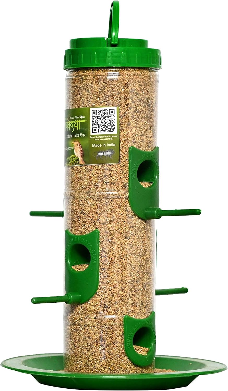 Bird Feeder for Bird Food Large 2 Piece_Green