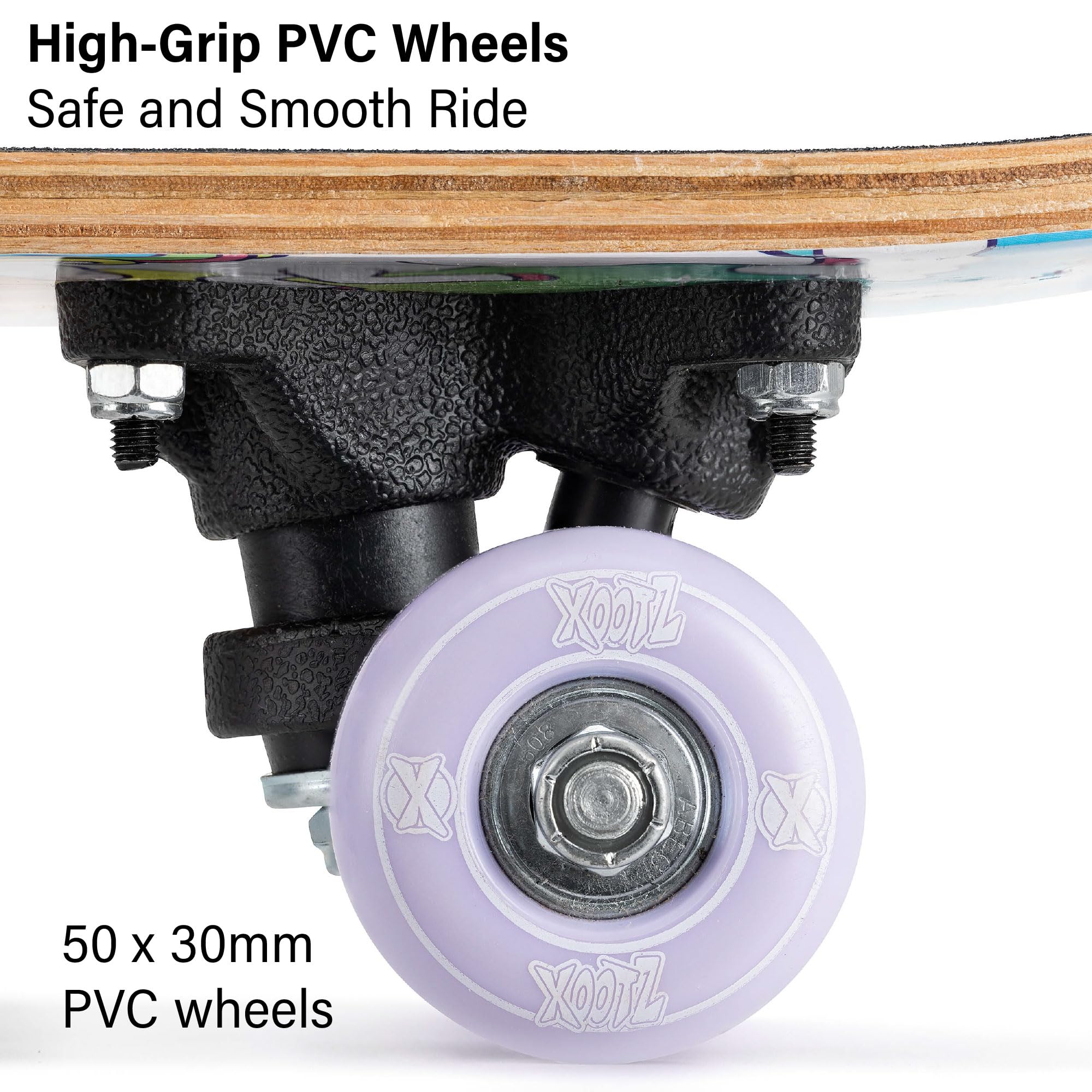 Xootz Mini skateboard, motivo unicorno o mostro, 43,2 cm, per bambini e bambine, dai 3 anni in su