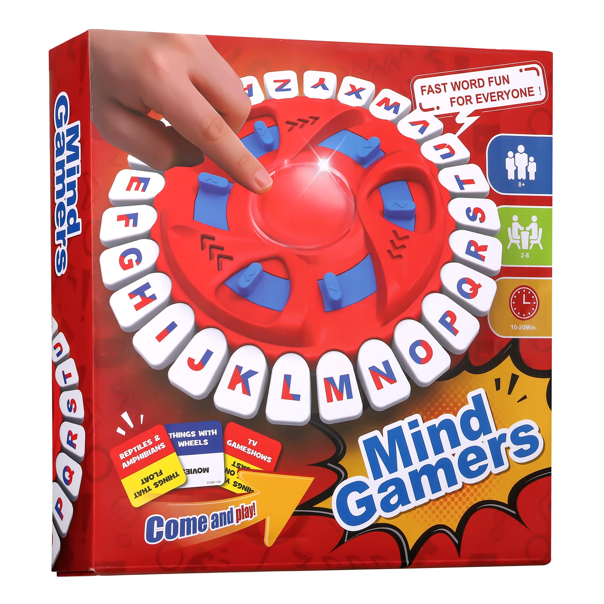 Kssvzz Family Board Game For 2-8 Players, Quick Thinking Letter Press Game with Timer, Fun Categories Think Games for Adults Kids