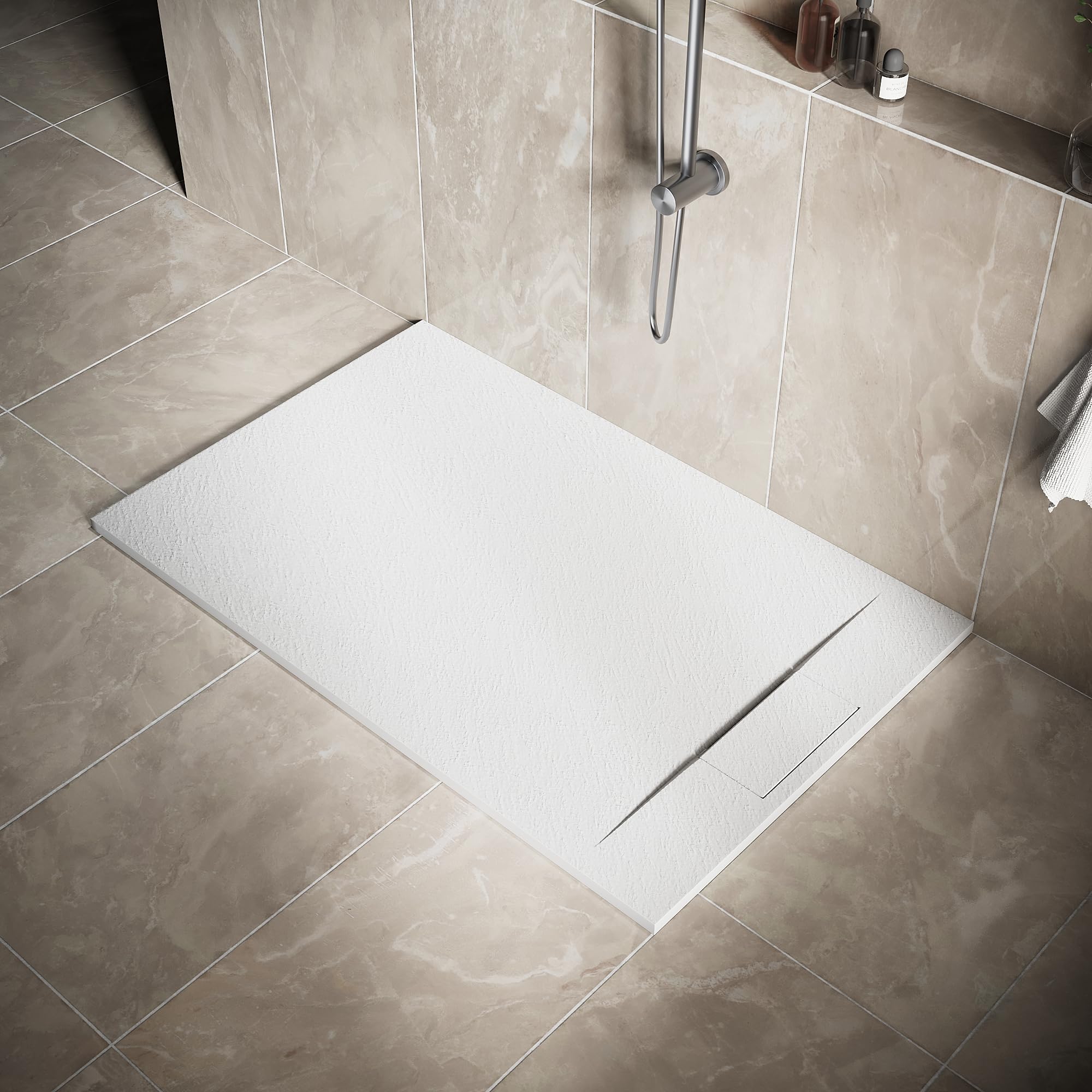 SIRHONA Receveur de Douche, avec Bonde 140x90x3.2cm