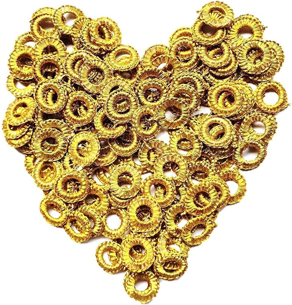 PMW - Mirror Frames for Embroidery Works, Maggam Works, Aari Work - in Churidhar, Blouses, Dupatta (Gold) - Set of 50 Pieces
