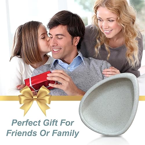 Miniatura 6 de Jabonera de poliresina para fregadero o ducha, bandeja decorativa para jabón estilo arena y piedra para baño, bar o cocina, elegante bandeja para