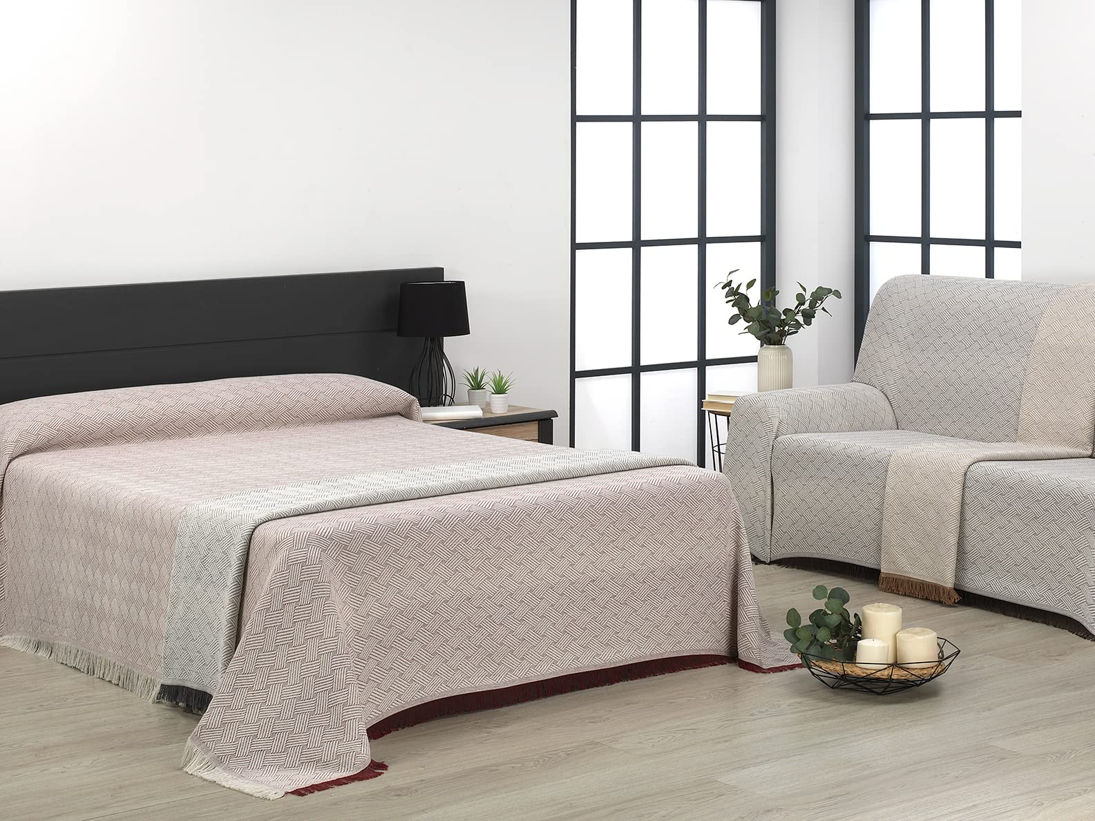 Martina Home Foulard Mult. MORAIRA 230X260 cm Surowy