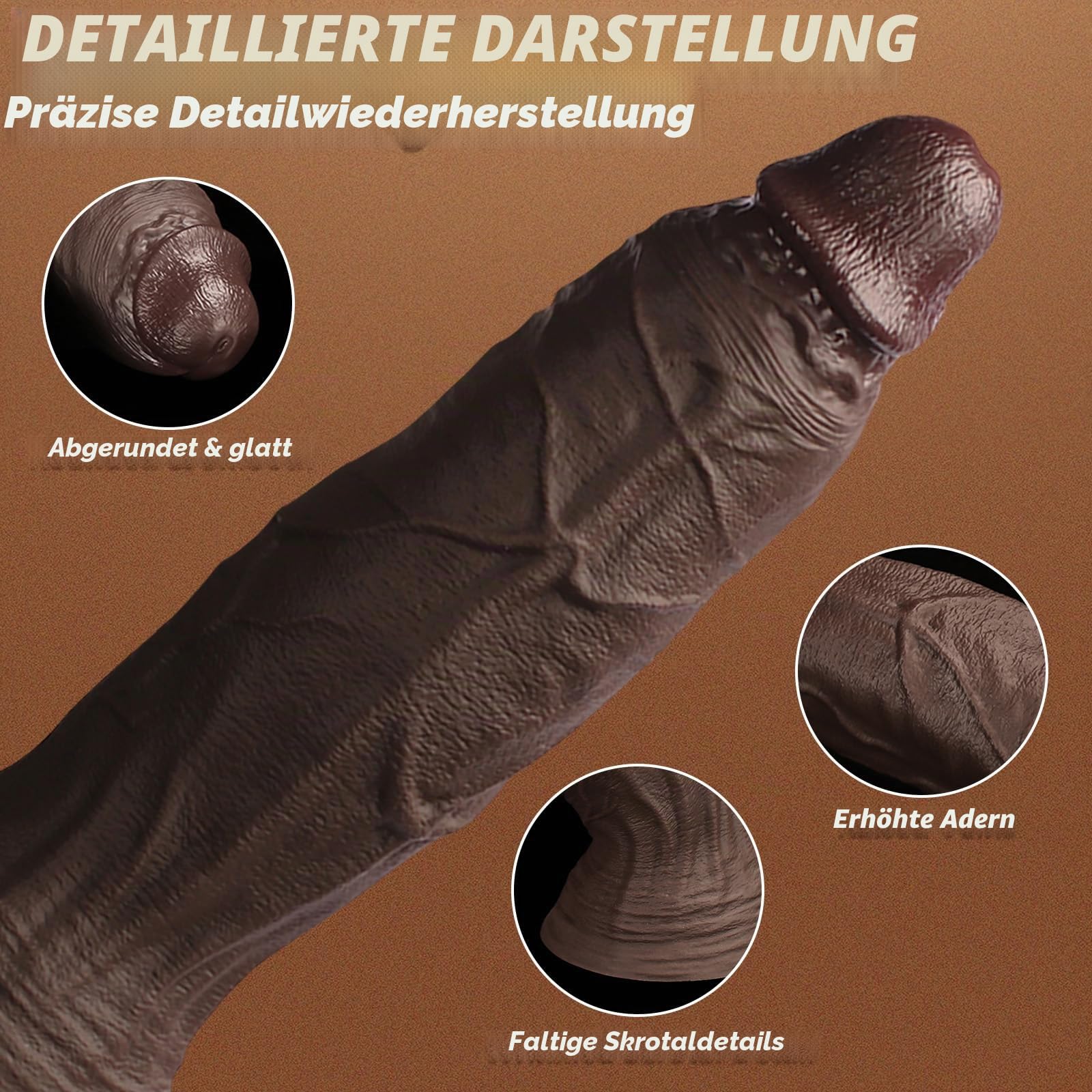 22cm Extra Dick Anal Dildo XXL - Flüssigsilikon Dildos mit Starker Saugnapf,Riesen Dildo Groß Anal Plug Analdilos Herren,Analkugeln Buttplug Diloschwanz Analplug für Frauen Männer (L)