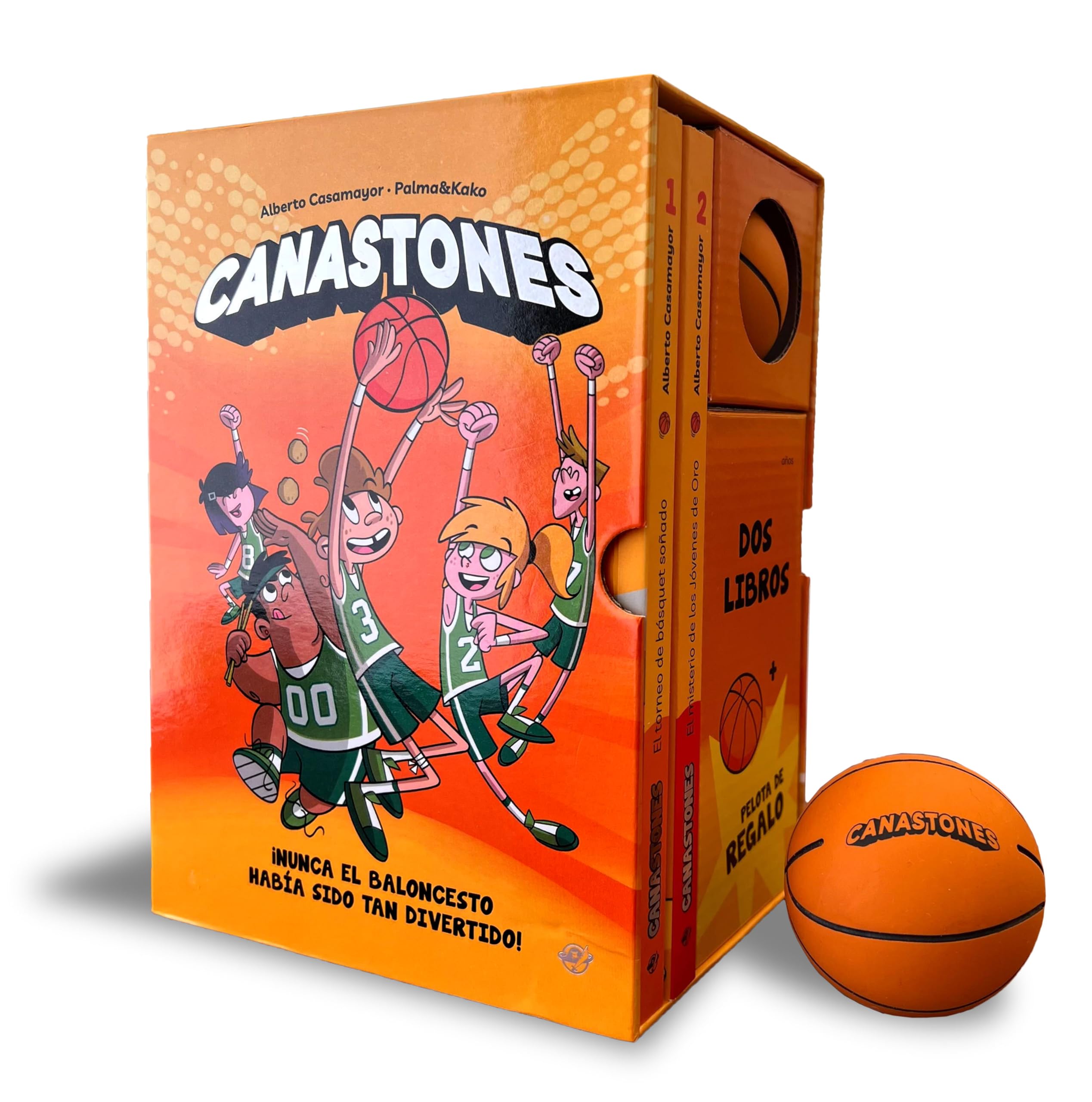Estuche Canastones: 2 libros + pelota: Fantástico estuche para regalar con los dos primeros libros de «Canastones» y una pelota