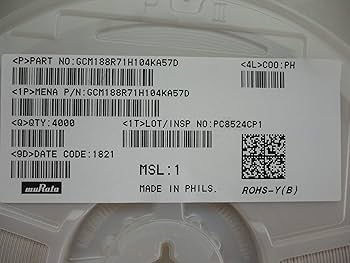 ごんたさま専用 GCM188R71H224KA64D | 村田製作所 220nF 50V dc X7R ±10% 0603