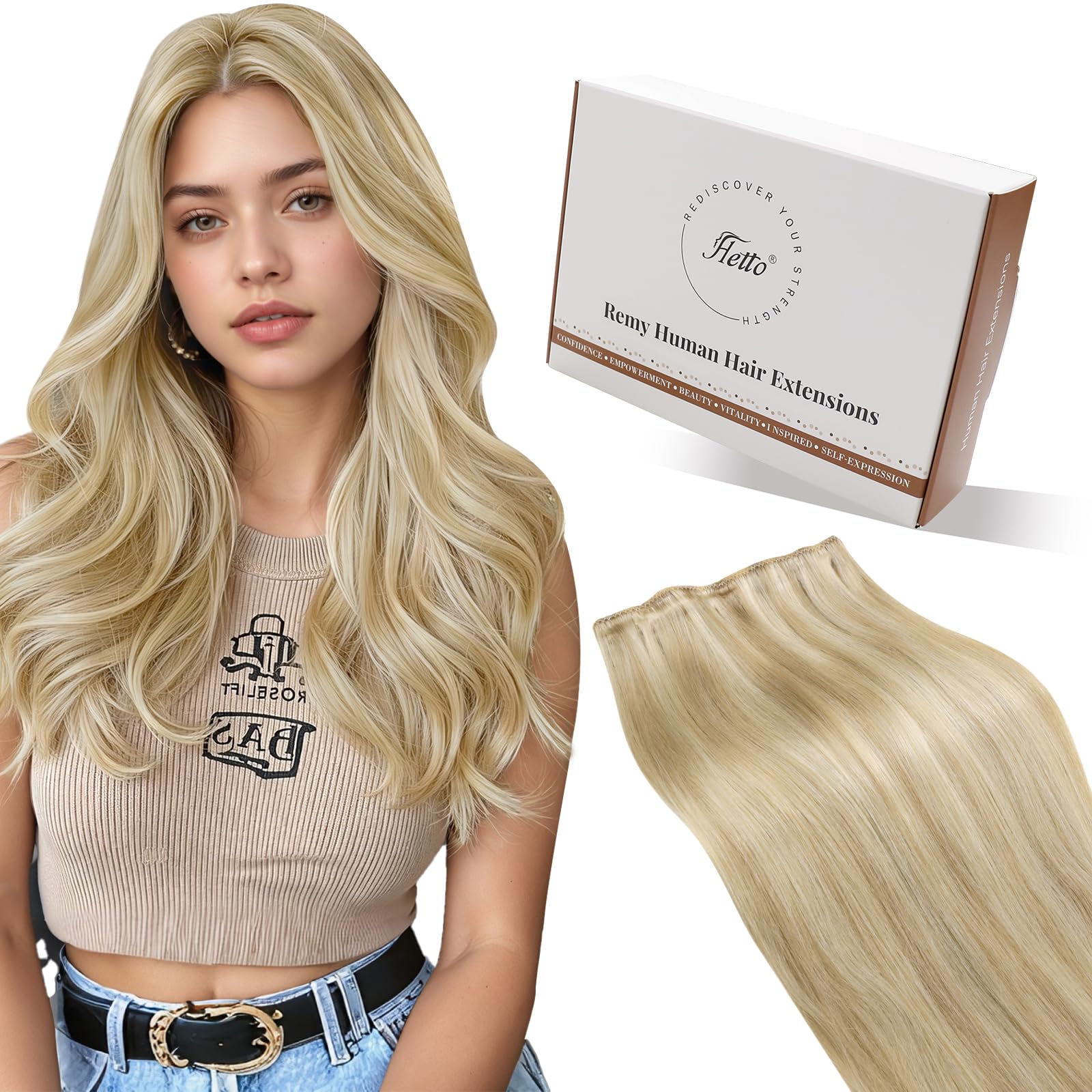 Hetto Extensions Echthaar Tressen