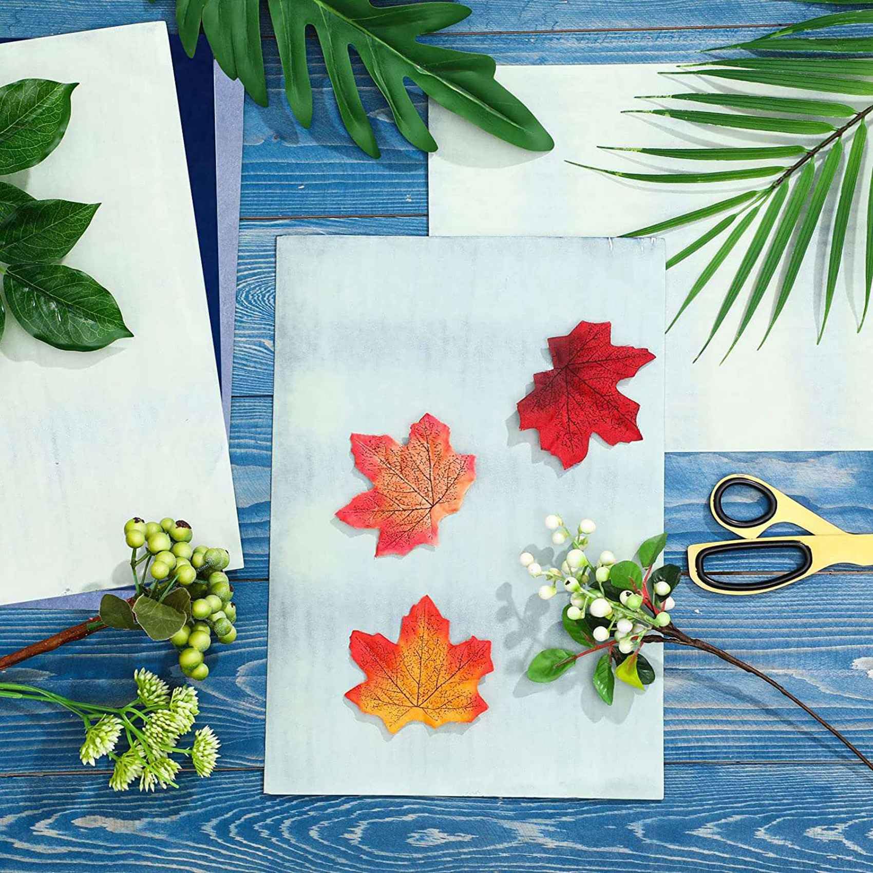100 arkuszy papieru zestaw biały blues czułość papier przeciwsłoneczny DIY papier do drukowania słońca (A4/20,5 x 20,5 cm)