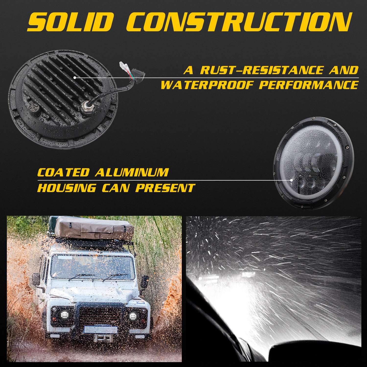 H4 400W 7 Pollici Ha Condotto La Lampada della Luce della Testa con per Niva Urban Samurai per off Road