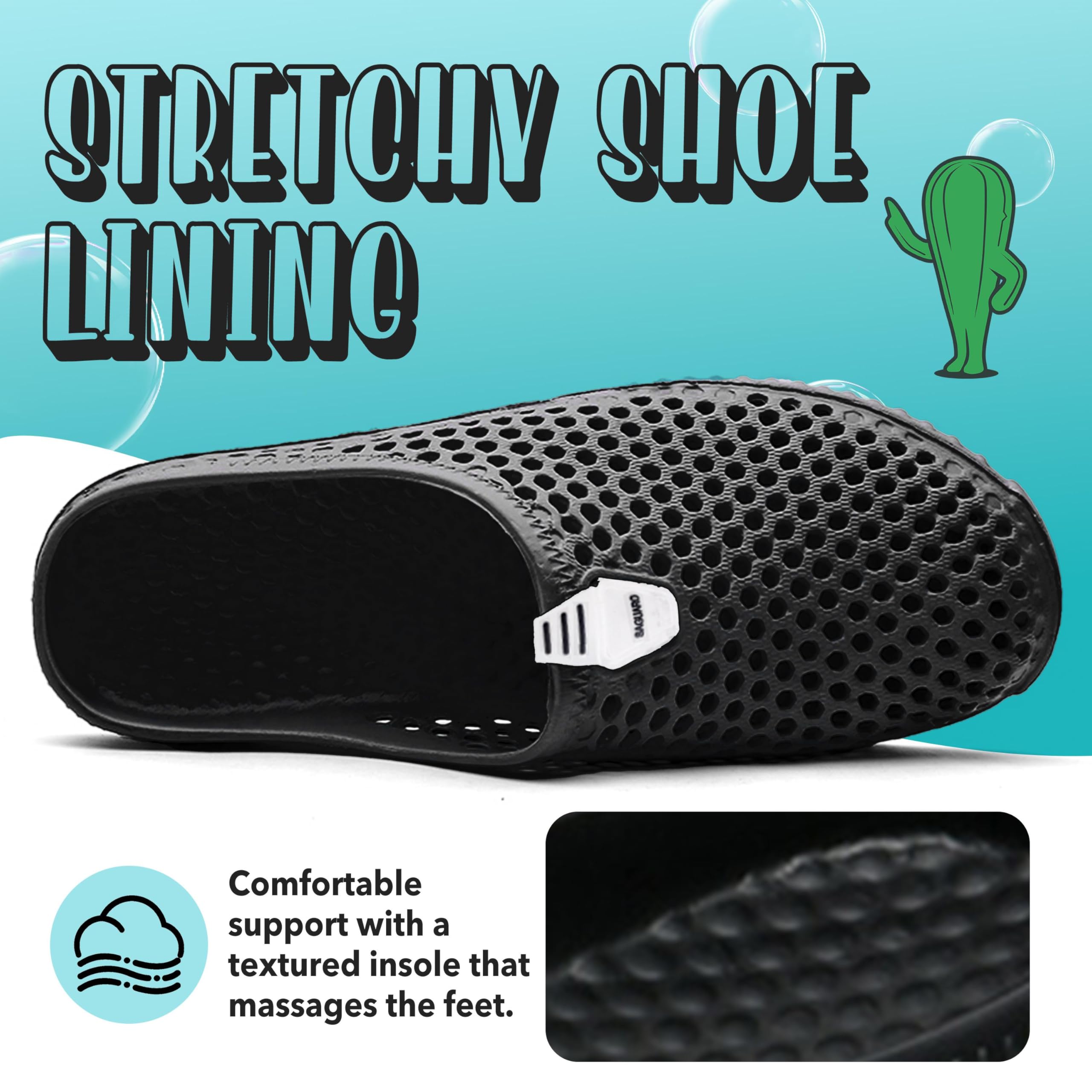 SAGUARO Uomo Donna Spiaggia Traspirante Pantofole Leggero Flessibile Estate Sandali Anti-scivoloso Unisex Clogs Piscina Slippers 36-45EU