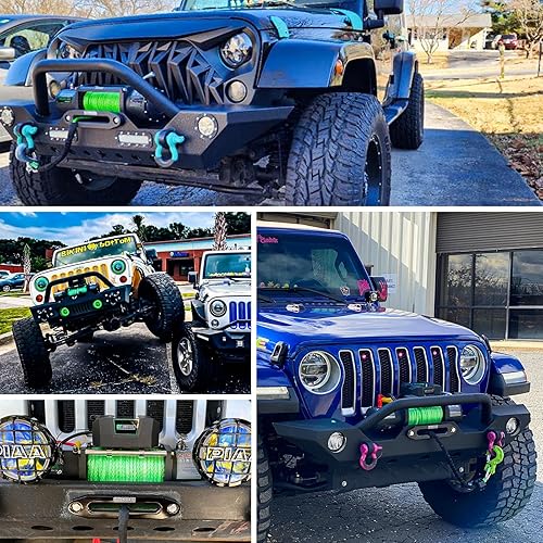 Miniatura 7 de STEGODON Winch cabrestante eléctrico de 9500 libras, cabrestante eléctrico impermeable de 12 V, cabrestante de cuerda sintética con control remoto