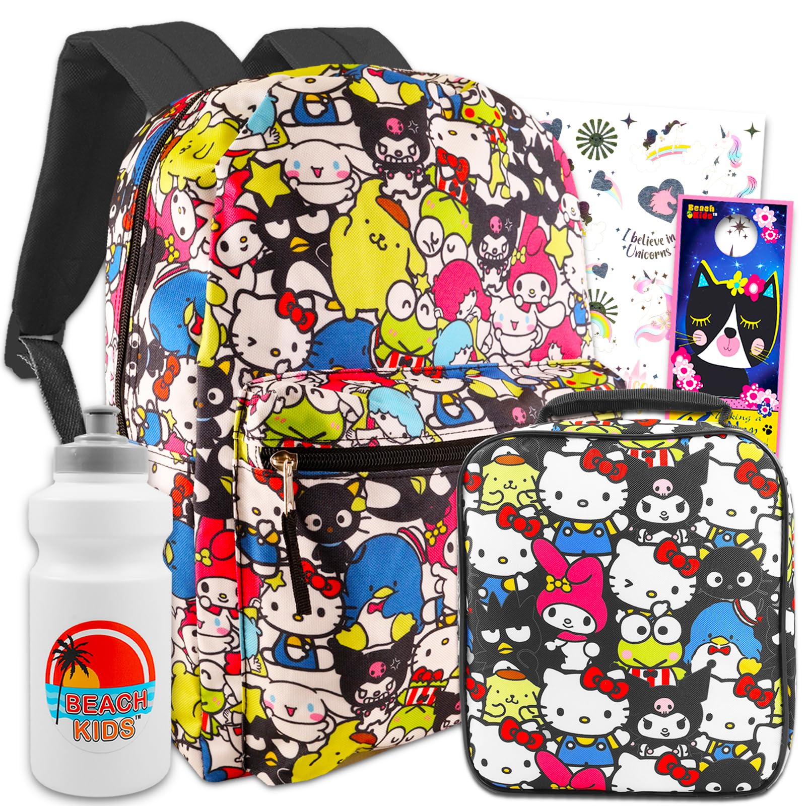 Hello Kitty Backpack with Lunch Box for Set - Bundle with 16