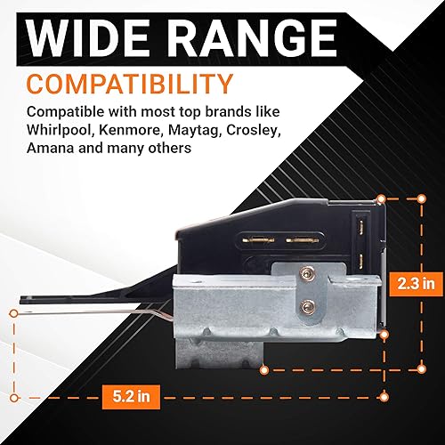 Miniatura 2 de BlueStars - Pieza de repuesto para interruptor de bloqueo de tapa de lavadora ultra duradera 134101800, fácil de instalar, ajuste exacto para