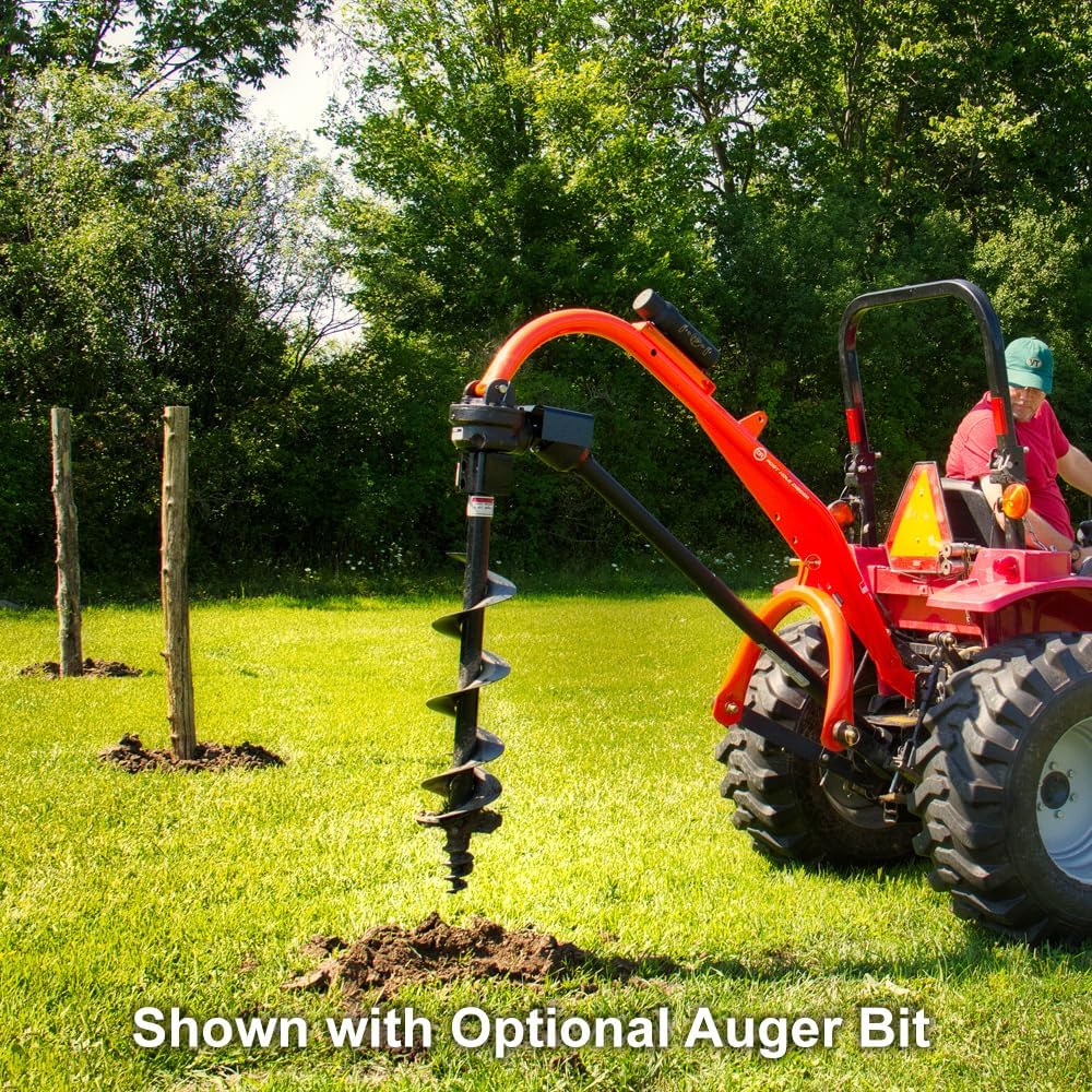 DR Tractor Post Hole Digger - Fencepost and Long Fence Line Digger - Construction Grade Steel to Dig Through Tough Soil - 540 RPM for Smooth Drilling - Long Reach PTO Shaft