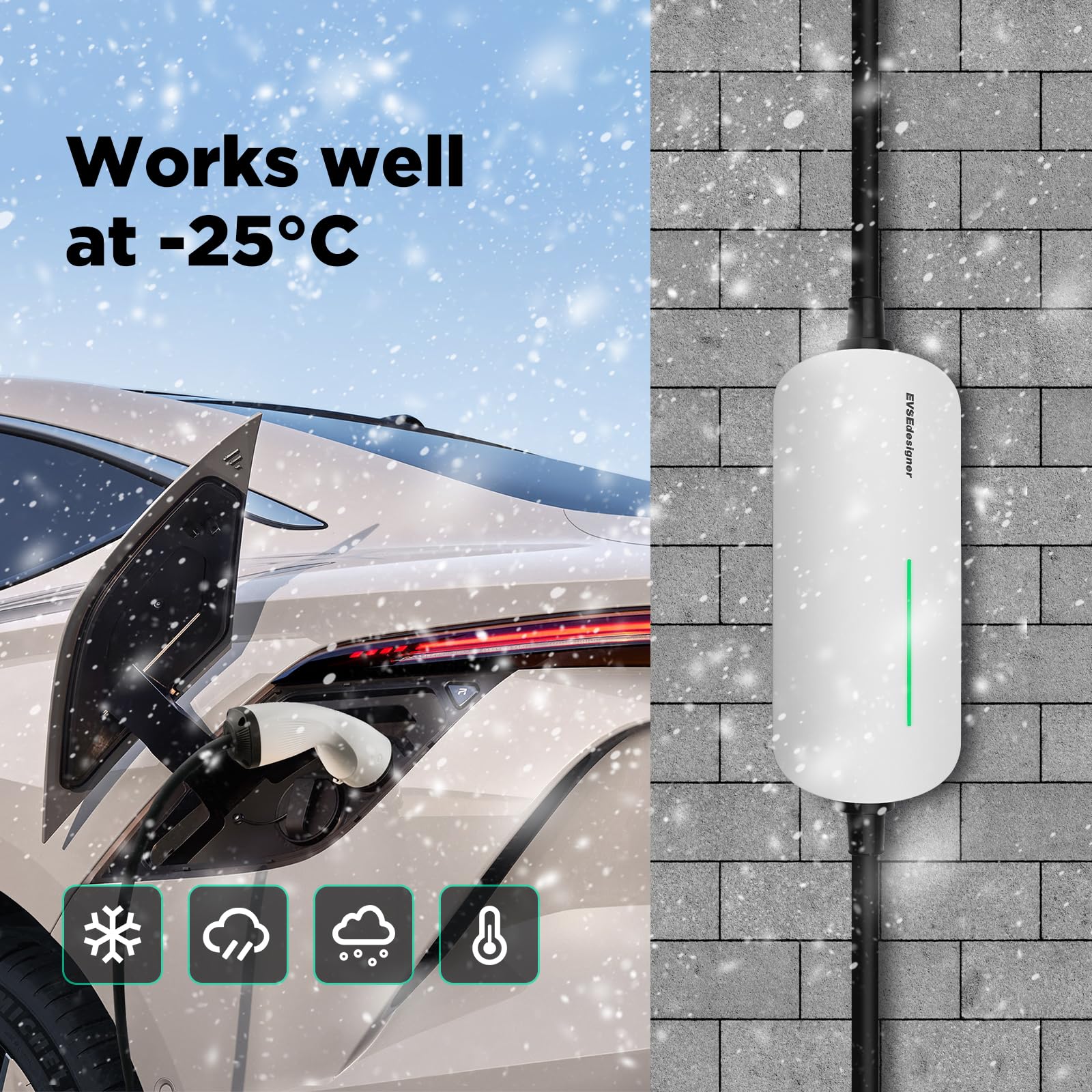 Wallbox Przenośna stacja ładowania EV 11kW 16A 6m Trójfazowy z kablem CEE Typ 2