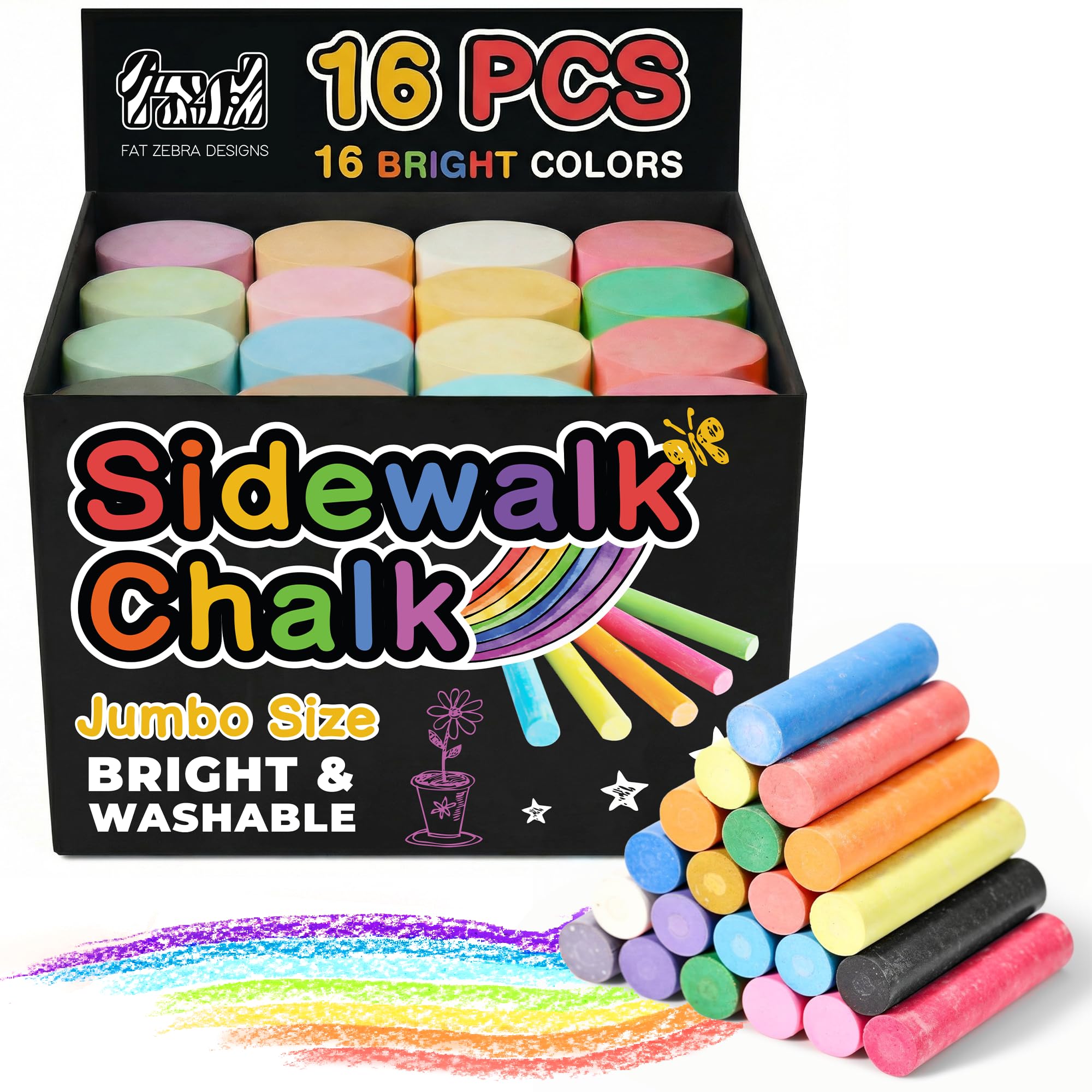 Fat Zebra 16pc Chalk