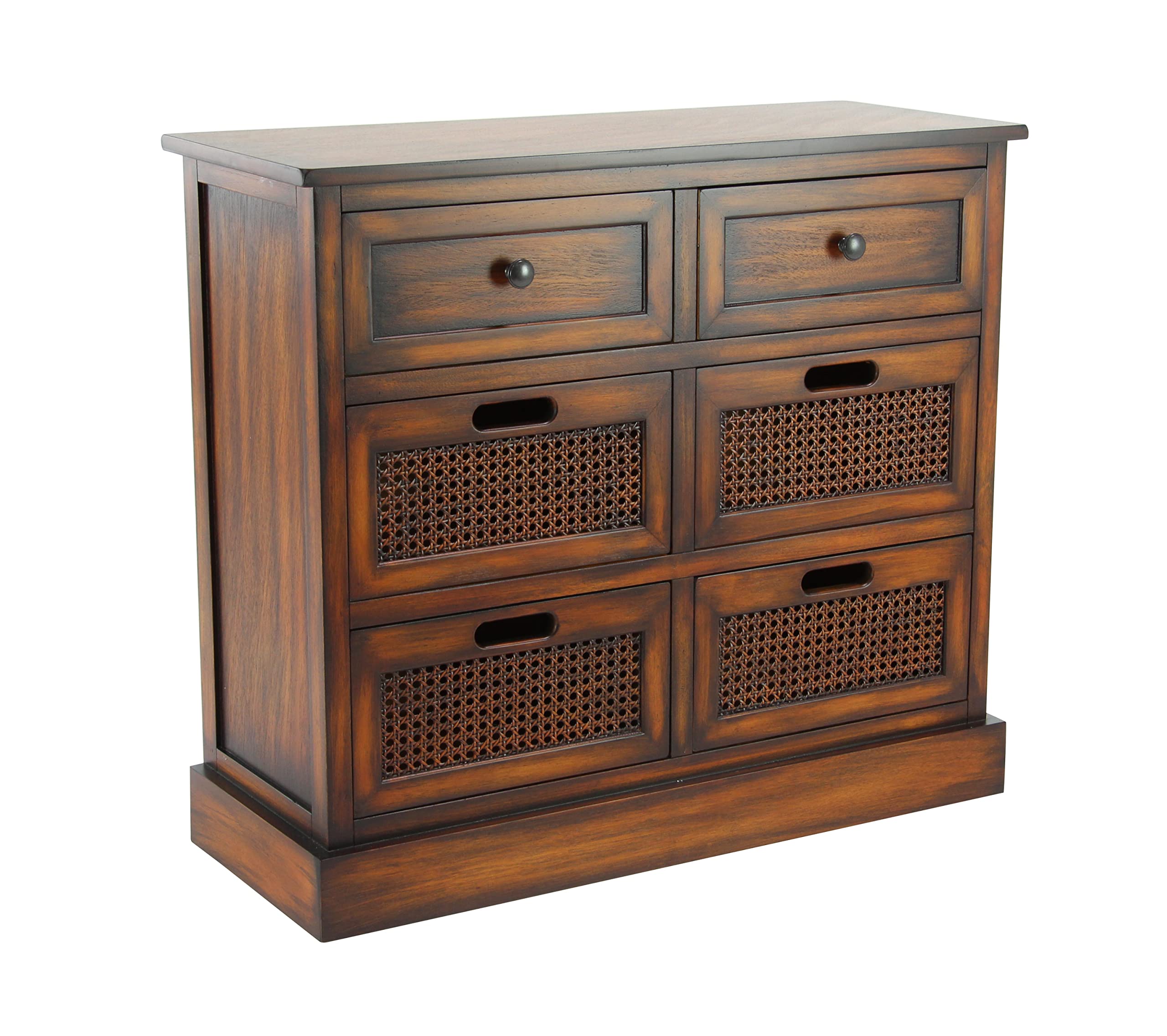 Deco 79 Wood 6 Drawers Storage Unit, 31" x 13" x 28", Brown