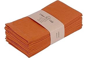 Rust-Toned Dinner Napkins: Elevate Your Table Setting with Urban Villa's Solid Slub Set