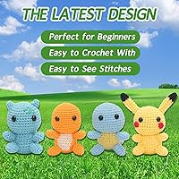 Vista 4 de COZYMATE Crochet Kit for Beginners, Complete 4 PCS Cute Animals Crochet Kits for Adults with Step-by-Step Instructions and Video Tutorials - Best