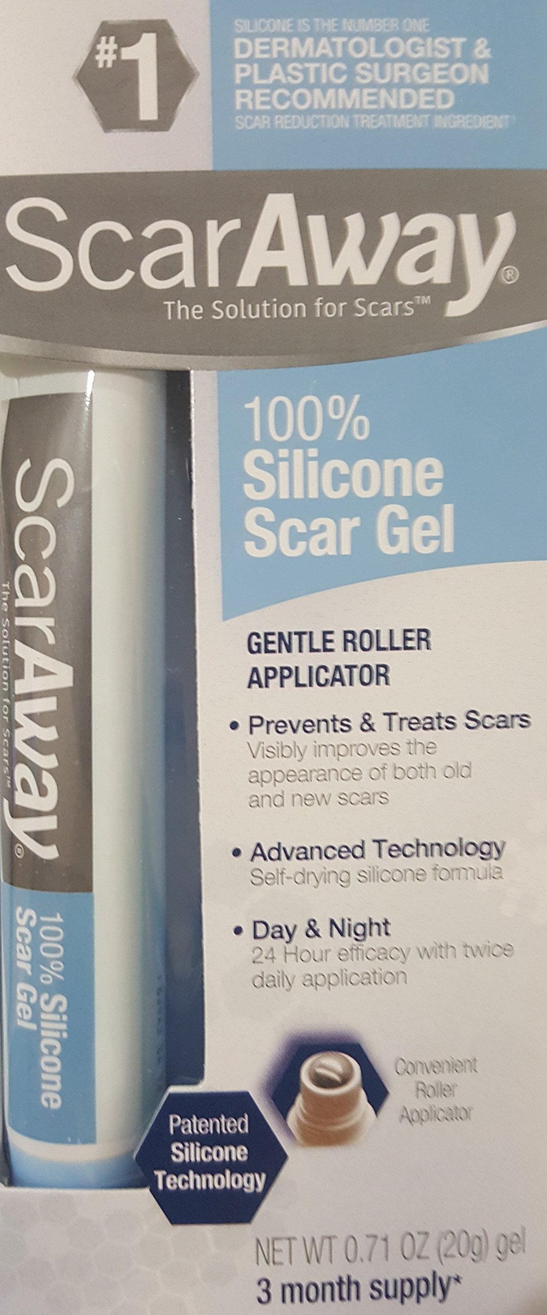 Scar Away Scar Repair Gel with Patented Kelo-cote Technology, 20 grams (Pack of 2)
