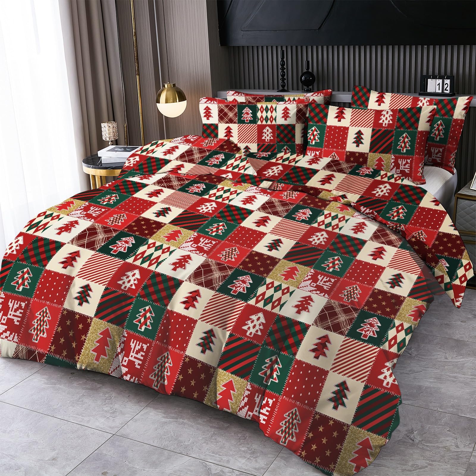 Parure de lit 200x200 de Noël en textile résistant et finitions soignées