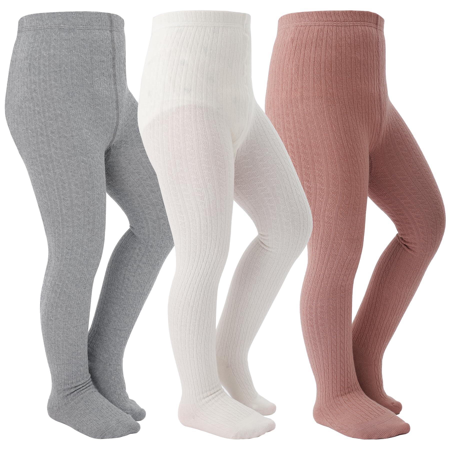 Seamless Cotton Cable Knit Tights