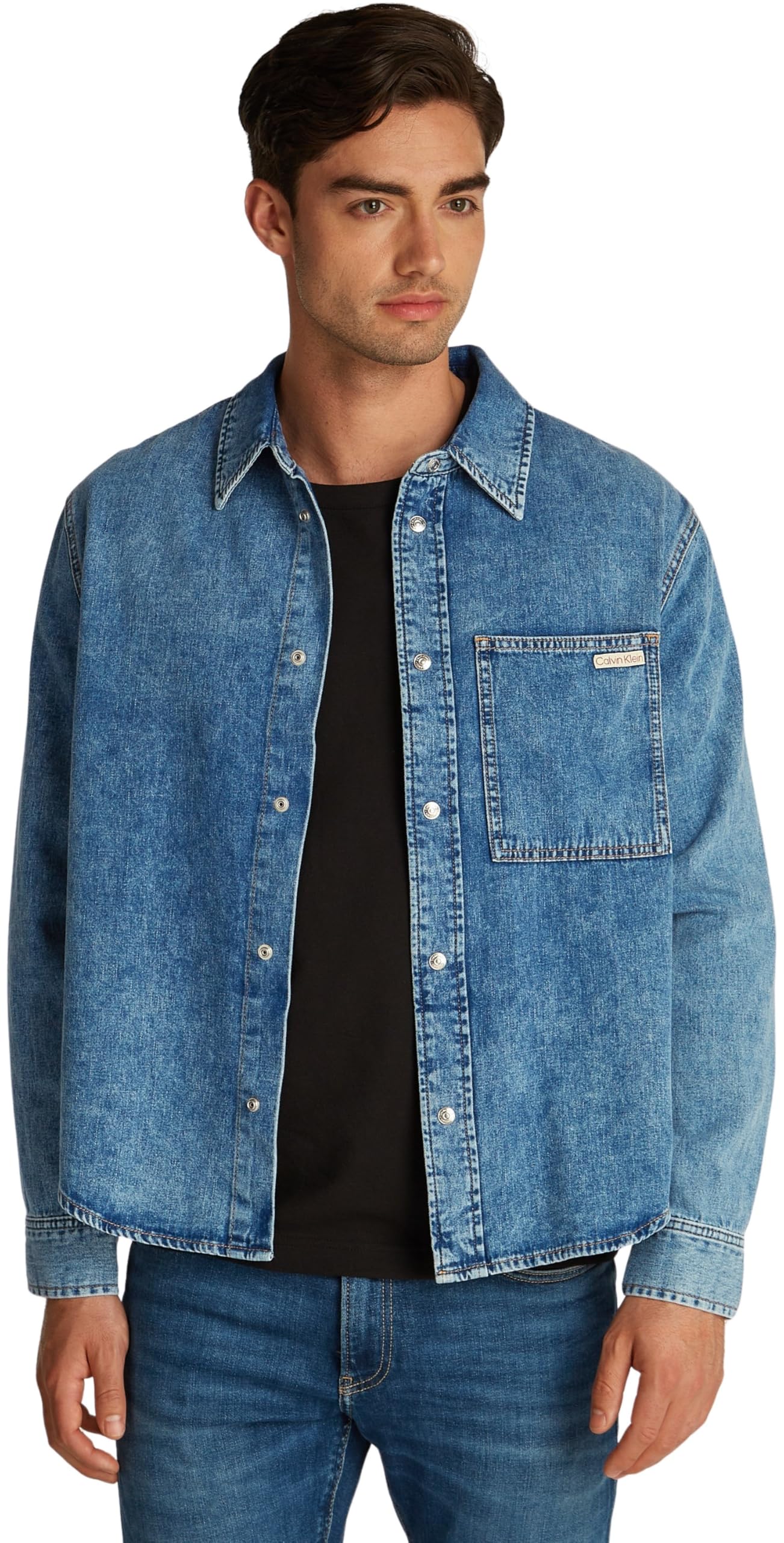 Calvin Klein Regular Dj30j326561 Camicia L/S Unisex - Adulto