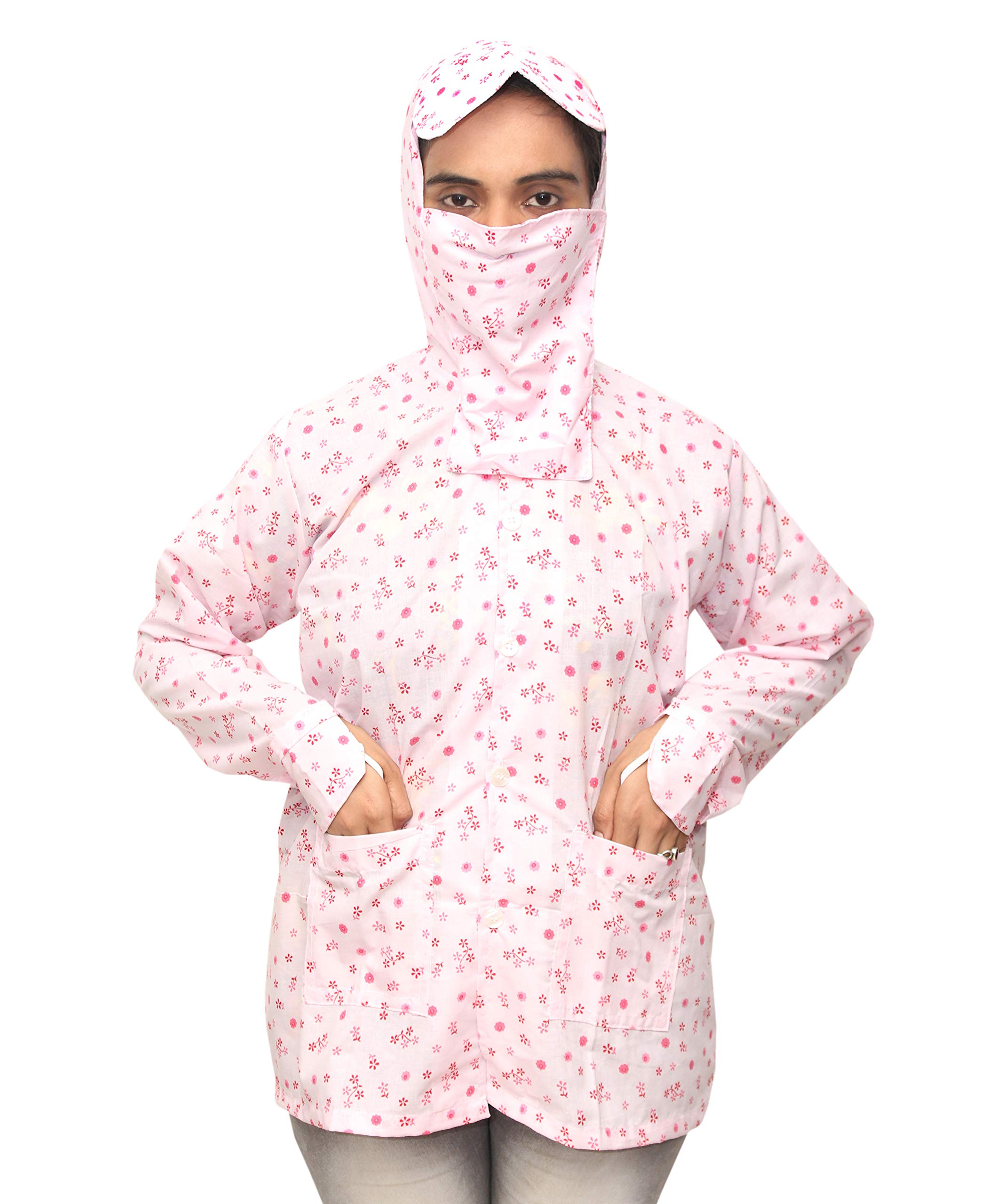 GoodluckSummer Mask Sun Coat for Girls (Important Note : Print Design May Vary, As per Stock)