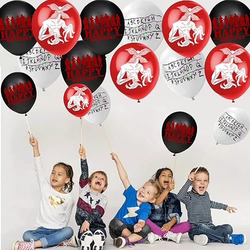 Miniatura 2 de Globos extraños 2023 decoración de fiesta de látex para cumpleaños 36 globos de látex para fiesta de feliz cumpleaños para niños niñas películas