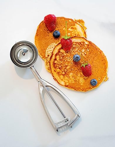 Miniatura 5 de Jenaluca Cuchara de helado extra grande  13 taza tamaño plato #12 cuchara de acero inoxidable para alimentos, masa de magdalenas y helado